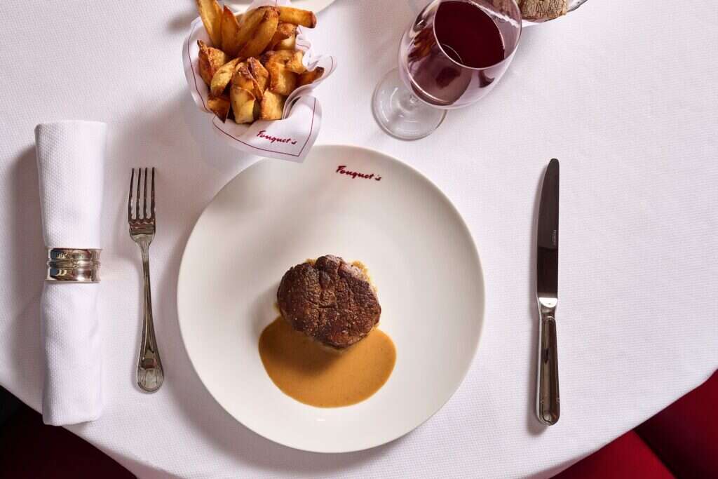 steak at fouquet's brasserie