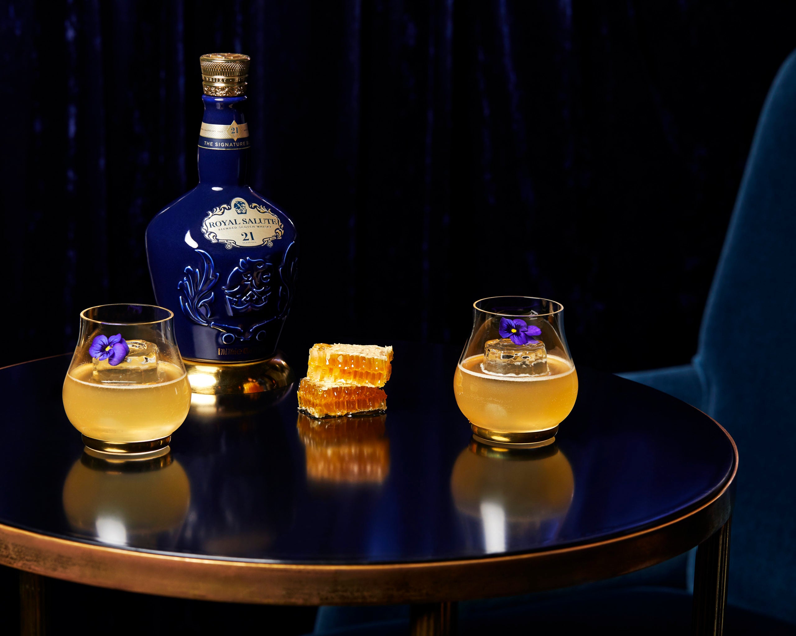 The Royal Salute Kensington from Scarfes Bar, Rosewood London